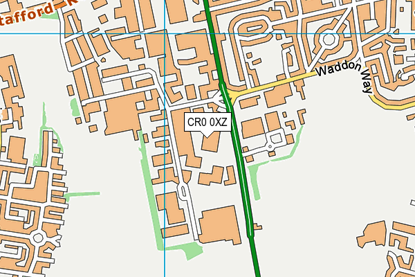 CR0 0XZ map - OS VectorMap District (Ordnance Survey)