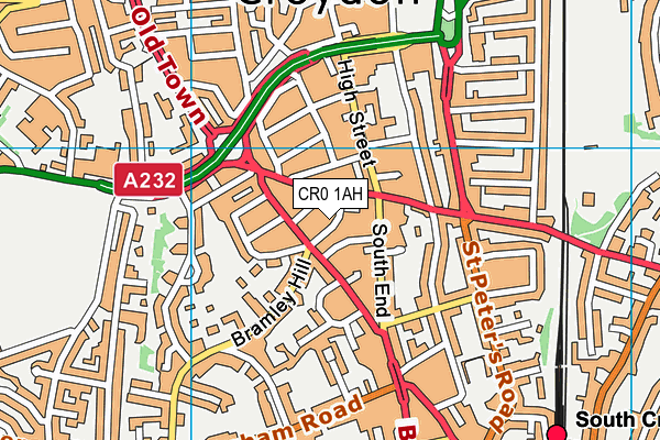 CR0 1AH map - OS VectorMap District (Ordnance Survey) CR0 1AH map - OS VectorMap District (Ordnance Survey)