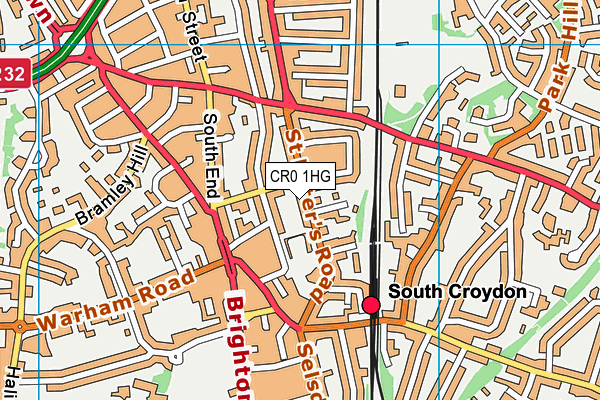 CR0 1HG map - OS VectorMap District (Ordnance Survey)