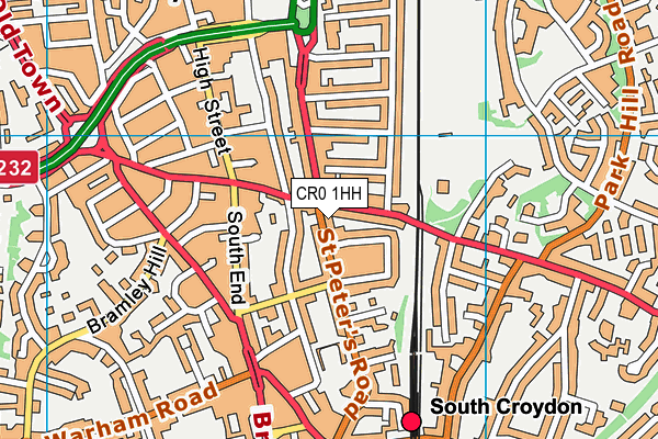 CR0 1HH map - OS VectorMap District (Ordnance Survey) CR0 1HH map - OS VectorMap District (Ordnance Survey)