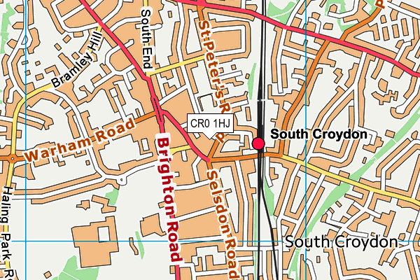 CR0 1HJ map - OS VectorMap District (Ordnance Survey)