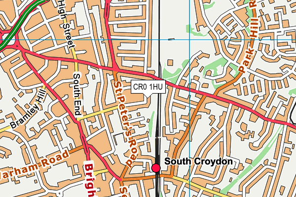 CR0 1HU map - OS VectorMap District (Ordnance Survey)