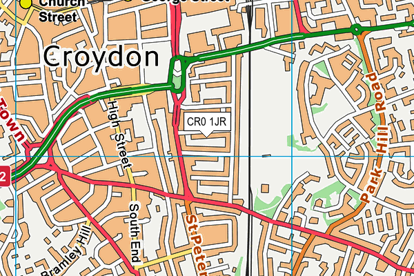 CR0 1JR map - OS VectorMap District (Ordnance Survey) CR0 1JR map - OS VectorMap District (Ordnance Survey)