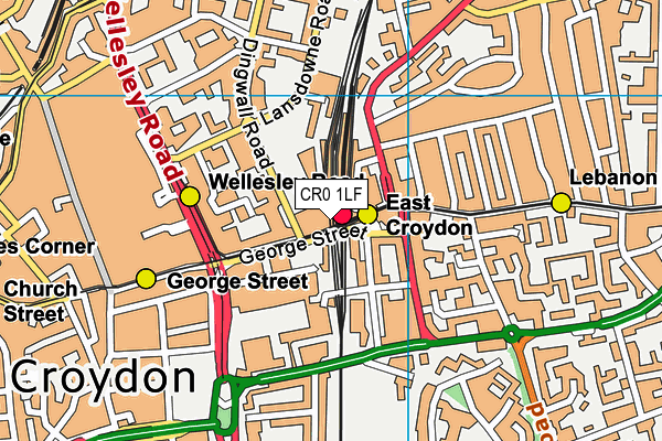 CR0 1LF map - OS VectorMap District (Ordnance Survey) CR0 1LF map - OS VectorMap District (Ordnance Survey)