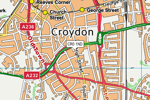 CR0 1ND map - OS VectorMap District (Ordnance Survey) CR0 1ND map - OS VectorMap District (Ordnance Survey)