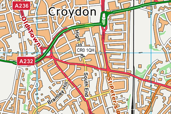 CR0 1QH map - OS VectorMap District (Ordnance Survey)
