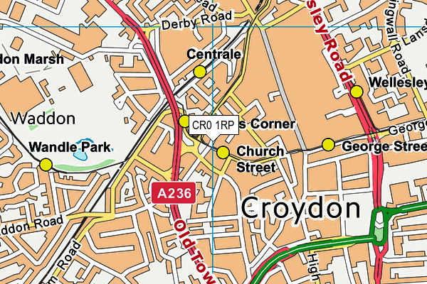 CR0 1RP map - OS VectorMap District (Ordnance Survey) CR0 1RP map - OS VectorMap District (Ordnance Survey)