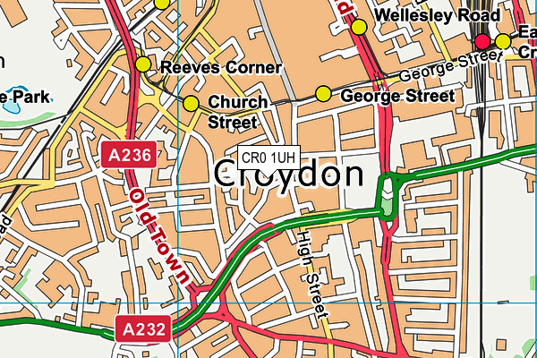 CR0 1UH map - OS VectorMap District (Ordnance Survey) CR0 1UH map - OS VectorMap District (Ordnance Survey)
