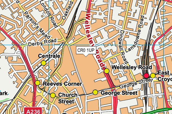 CR0 1UP map - OS VectorMap District (Ordnance Survey) CR0 1UP map - OS VectorMap District (Ordnance Survey)