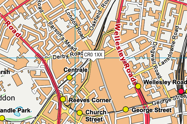 CR0 1XX map - OS VectorMap District (Ordnance Survey) CR0 1XX map - OS VectorMap District (Ordnance Survey)