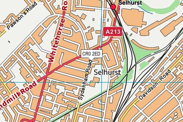 CR0 2ED map - OS VectorMap District (Ordnance Survey) CR0 2ED map - OS VectorMap District (Ordnance Survey)