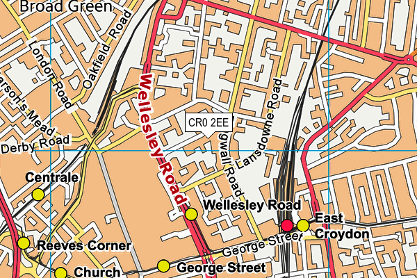CR0 2EE map - OS VectorMap District (Ordnance Survey) CR0 2EE map - OS VectorMap District (Ordnance Survey)