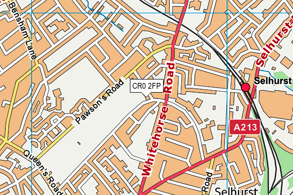CR0 2FP map - OS VectorMap District (Ordnance Survey) CR0 2FP map - OS VectorMap District (Ordnance Survey)