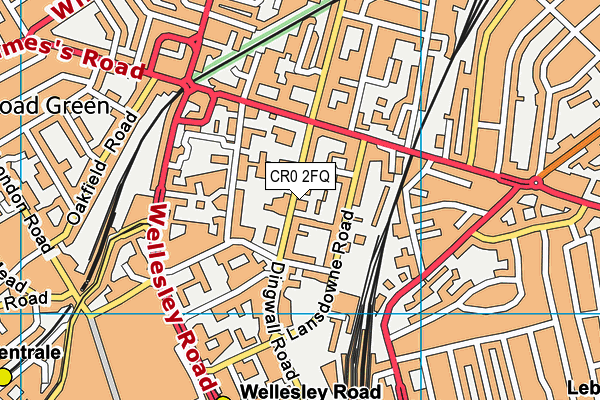 CR0 2FQ map - OS VectorMap District (Ordnance Survey) CR0 2FQ map - OS VectorMap District (Ordnance Survey)