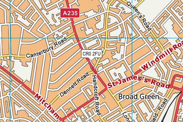 CR0 2FU map - OS VectorMap District (Ordnance Survey) CR0 2FU map - OS VectorMap District (Ordnance Survey)