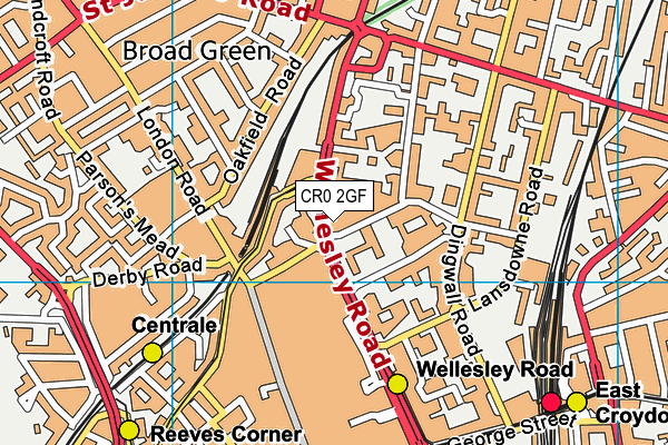 CR0 2GF map - OS VectorMap District (Ordnance Survey) CR0 2GF map - OS VectorMap District (Ordnance Survey)