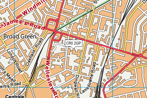 CR0 2GP map - OS VectorMap District (Ordnance Survey) CR0 2GP map - OS VectorMap District (Ordnance Survey)
