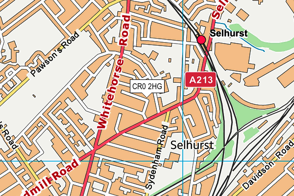 CR0 2HG map - OS VectorMap District (Ordnance Survey)