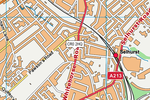 CR0 2HQ map - OS VectorMap District (Ordnance Survey)