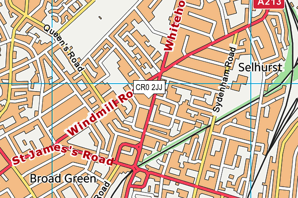 CR0 2JJ map - OS VectorMap District (Ordnance Survey) CR0 2JJ map - OS VectorMap District (Ordnance Survey)