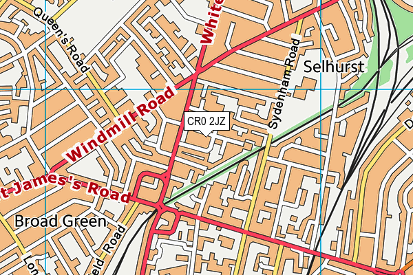 CR0 2JZ map - OS VectorMap District (Ordnance Survey) CR0 2JZ map - OS VectorMap District (Ordnance Survey)