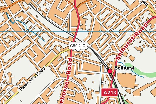 CR0 2LQ map - OS VectorMap District (Ordnance Survey)