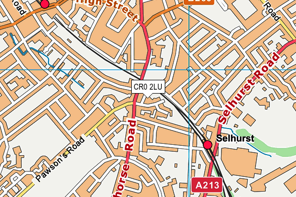 CR0 2LU map - OS VectorMap District (Ordnance Survey) CR0 2LU map - OS VectorMap District (Ordnance Survey)