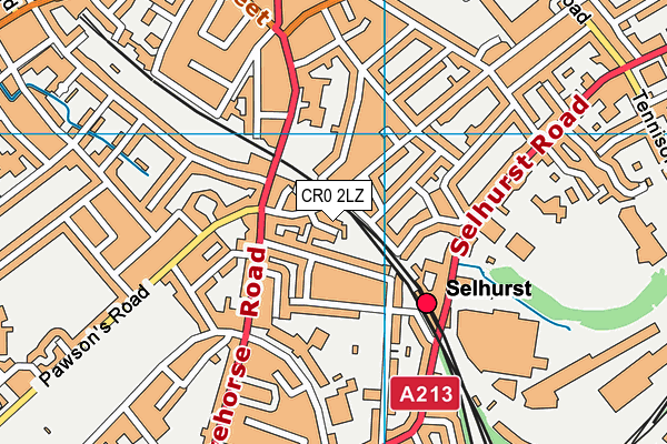 CR0 2LZ map - OS VectorMap District (Ordnance Survey)