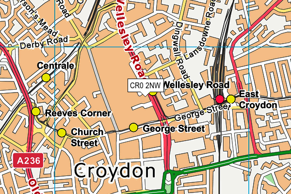CR0 2NW map - OS VectorMap District (Ordnance Survey) CR0 2NW map - OS VectorMap District (Ordnance Survey)