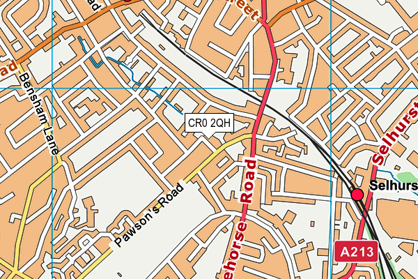 CR0 2QH map - OS VectorMap District (Ordnance Survey) CR0 2QH map - OS VectorMap District (Ordnance Survey)