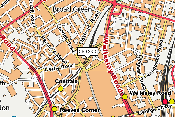 CR0 2RD map - OS VectorMap District (Ordnance Survey) CR0 2RD map - OS VectorMap District (Ordnance Survey)