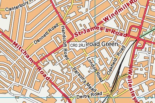 CR0 2RJ map - OS VectorMap District (Ordnance Survey) CR0 2RJ map - OS VectorMap District (Ordnance Survey)