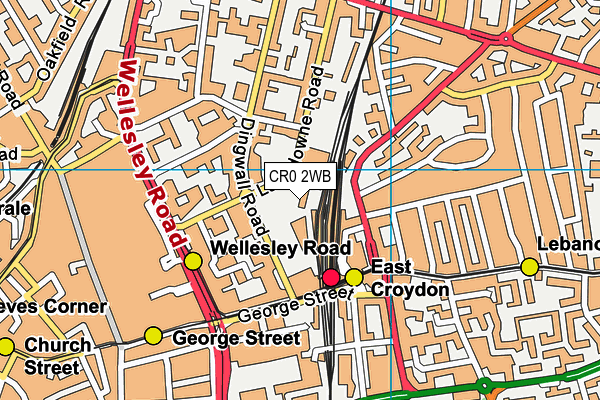 CR0 2WB map - OS VectorMap District (Ordnance Survey) CR0 2WB map - OS VectorMap District (Ordnance Survey)