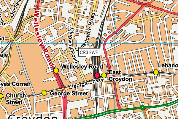 CR0 2WF map - OS VectorMap District (Ordnance Survey) CR0 2WF map - OS VectorMap District (Ordnance Survey)