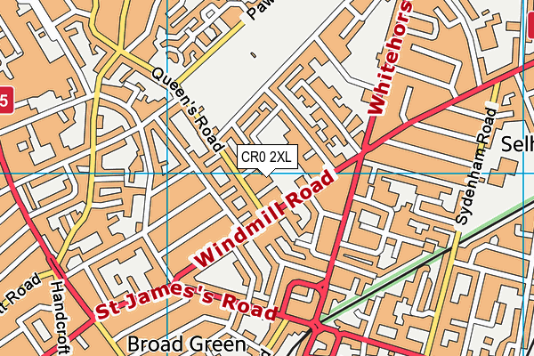 CR0 2XL map - OS VectorMap District (Ordnance Survey) CR0 2XL map - OS VectorMap District (Ordnance Survey)