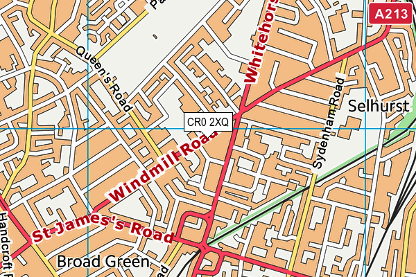 CR0 2XQ map - OS VectorMap District (Ordnance Survey) CR0 2XQ map - OS VectorMap District (Ordnance Survey)