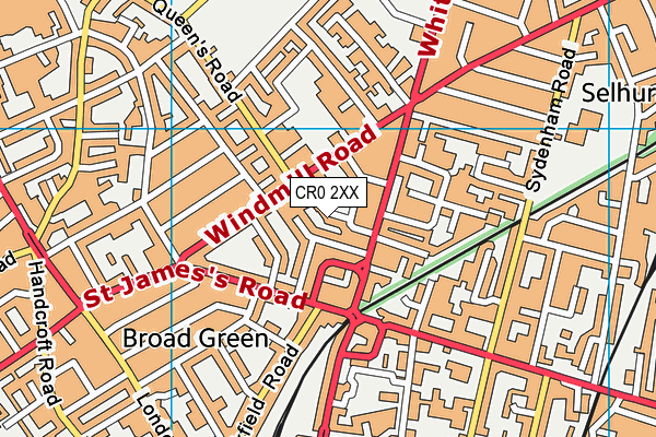 CR0 2XX map - OS VectorMap District (Ordnance Survey)