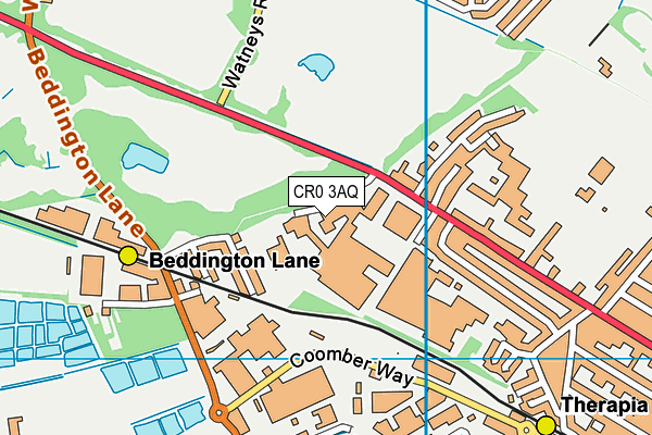 CR0 3AQ map - OS VectorMap District (Ordnance Survey) CR0 3AQ map - OS VectorMap District (Ordnance Survey)
