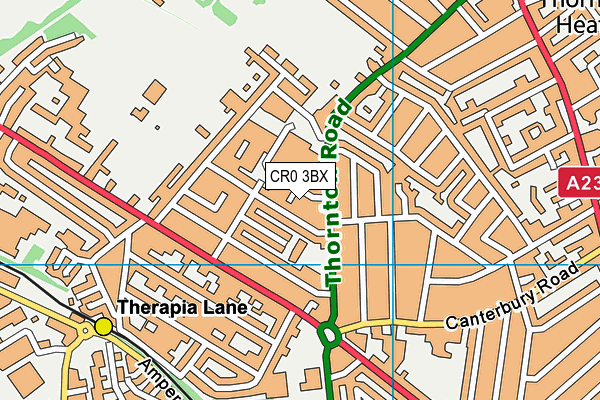 CR0 3BX map - OS VectorMap District (Ordnance Survey) CR0 3BX map - OS VectorMap District (Ordnance Survey)