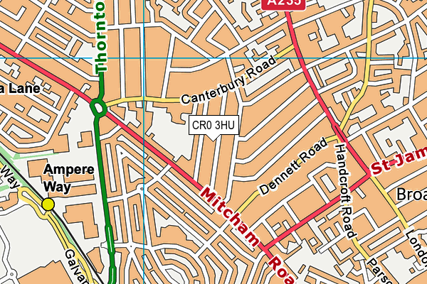 CR0 3HU map - OS VectorMap District (Ordnance Survey) CR0 3HU map - OS VectorMap District (Ordnance Survey)
