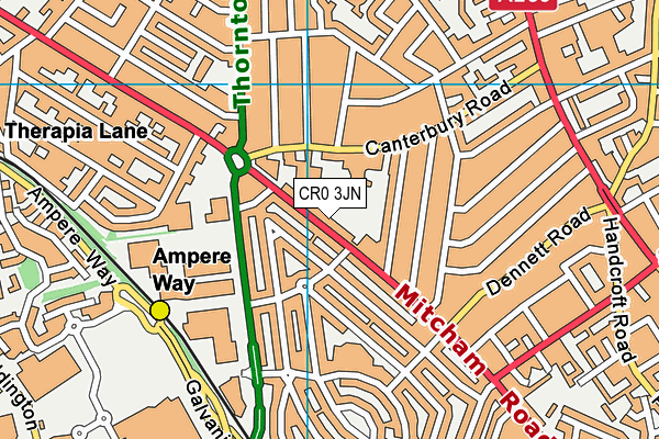 CR0 3JN map - OS VectorMap District (Ordnance Survey) CR0 3JN map - OS VectorMap District (Ordnance Survey)