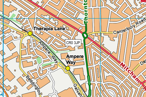 CR0 3JP map - OS VectorMap District (Ordnance Survey) CR0 3JP map - OS VectorMap District (Ordnance Survey)