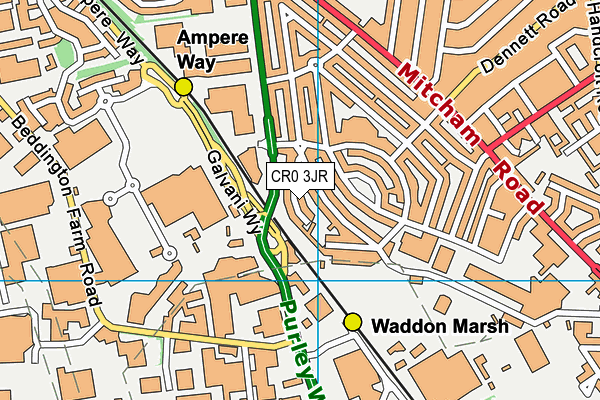 CR0 3JR map - OS VectorMap District (Ordnance Survey) CR0 3JR map - OS VectorMap District (Ordnance Survey)