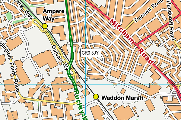 CR0 3JY map - OS VectorMap District (Ordnance Survey) CR0 3JY map - OS VectorMap District (Ordnance Survey)