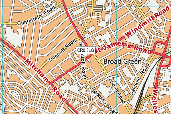 CR0 3LG map - OS VectorMap District (Ordnance Survey) CR0 3LG map - OS VectorMap District (Ordnance Survey)