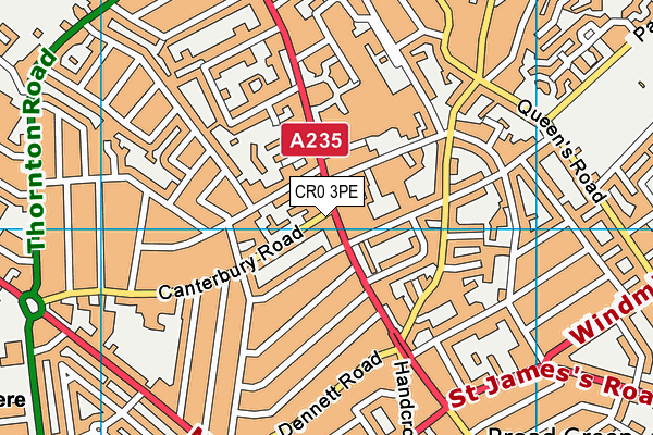 CR0 3PE map - OS VectorMap District (Ordnance Survey) CR0 3PE map - OS VectorMap District (Ordnance Survey)
