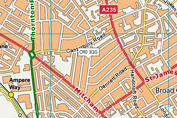 CR0 3QG map - OS VectorMap District (Ordnance Survey)