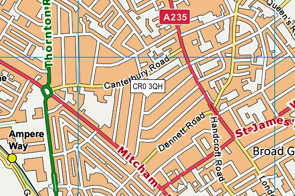 CR0 3QH map - OS VectorMap District (Ordnance Survey)
