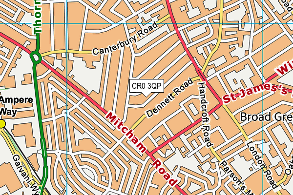 CR0 3QP map - OS VectorMap District (Ordnance Survey) CR0 3QP map - OS VectorMap District (Ordnance Survey)