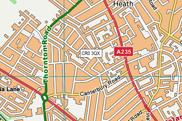 CR0 3QX map - OS VectorMap District (Ordnance Survey) CR0 3QX map - OS VectorMap District (Ordnance Survey)